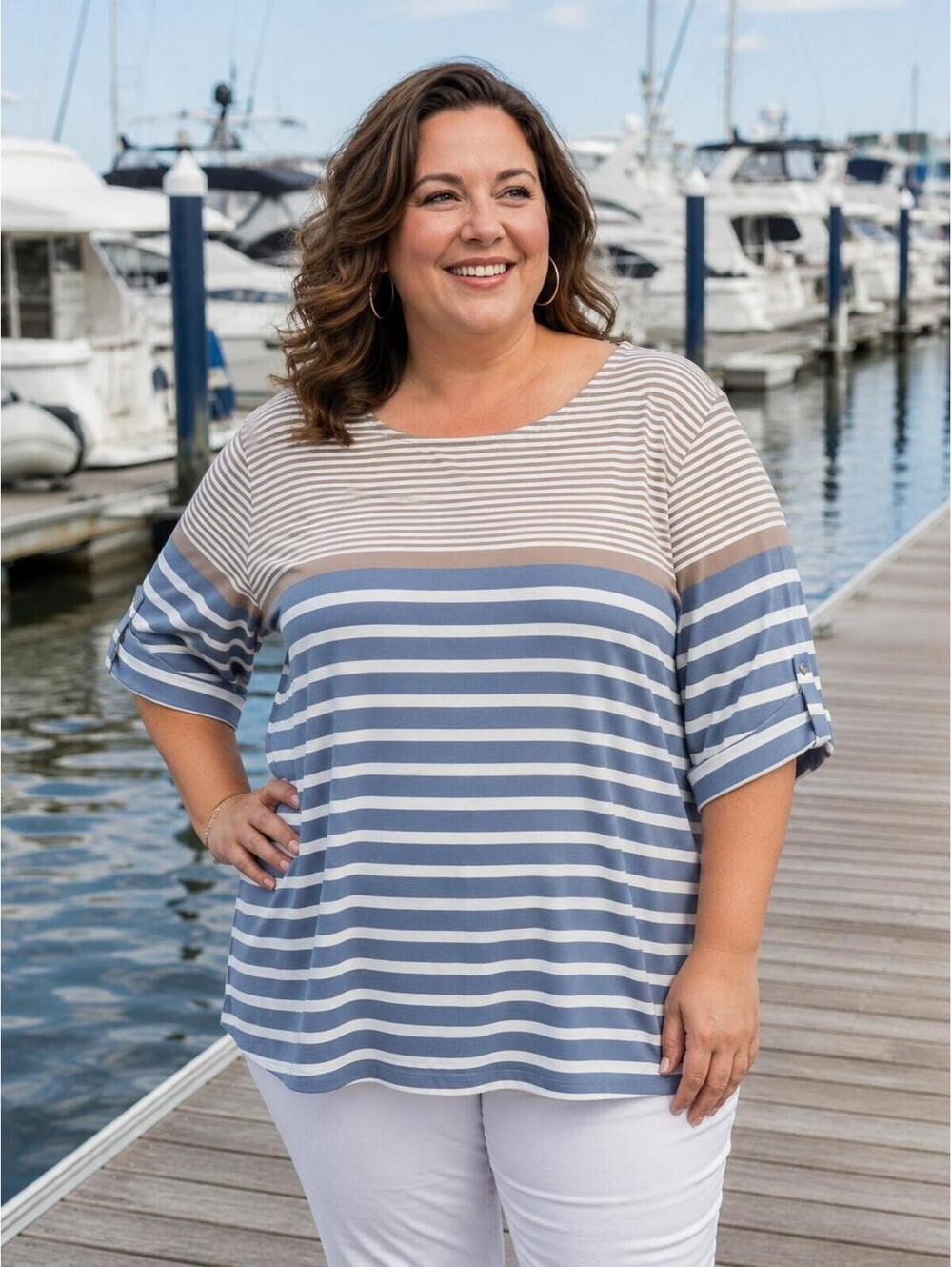 Ruby Road Cotton Blend Short Sleeve Women's Shirt Marina Yacht Resort Wear 2XL